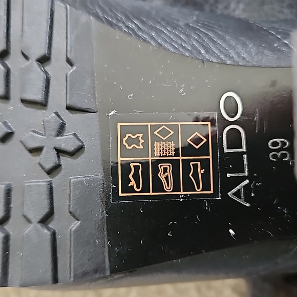 EUC Size 9 Black Aldo Leather Upper boots - Picture 10 of 10
